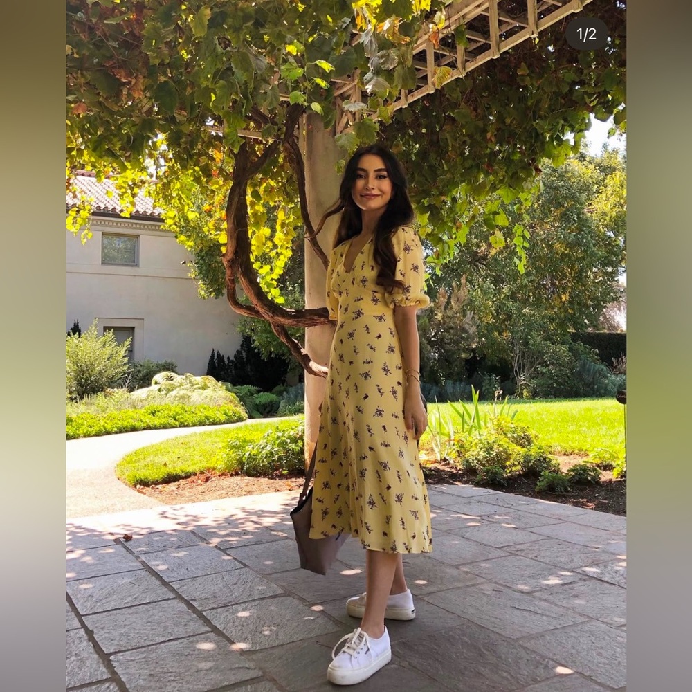 Rebecca Minkoff yellow floral dress